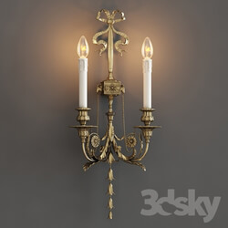 Guilded Ormolu Wall Lights with Lamps 