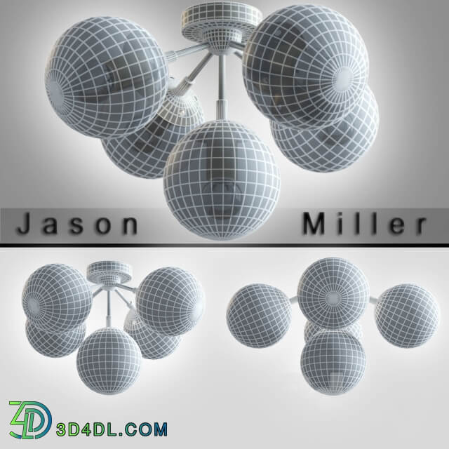 Ceiling lamp modo 5 brass color designed by jason miller Ceiling lamp 3D Models