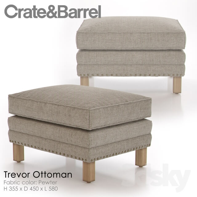 Crate and Barrel Trevor Ottoman