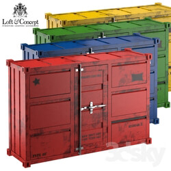 Sideboard Chest of drawer CARLINGUE Sea Container 4 colors 