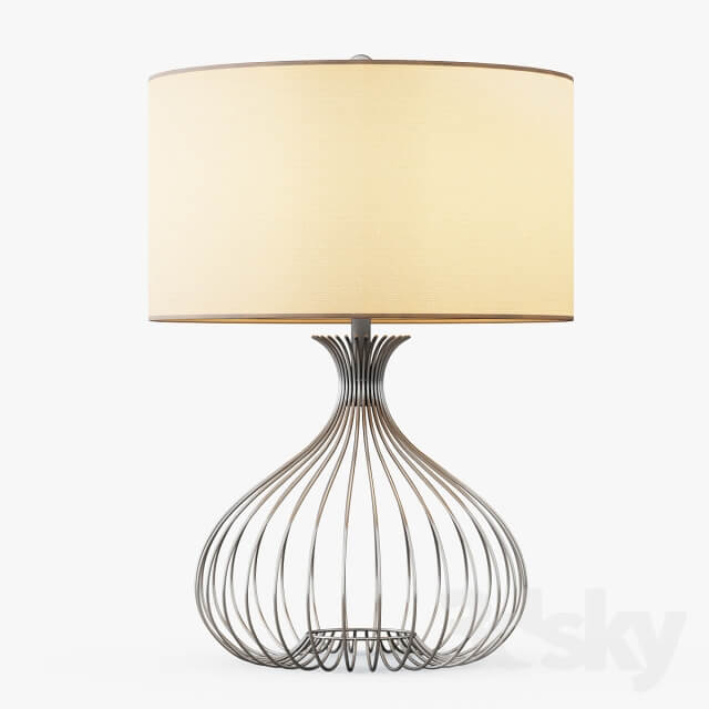 Nickel Wire Table Lamp