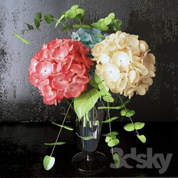Hydrangea bouquet 3D Models 
