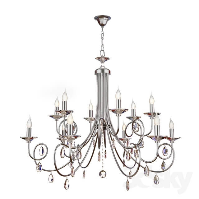 Chandelier Orion Licht Räume LU 1670 6 6 Silber matt Pendant light 3D Models