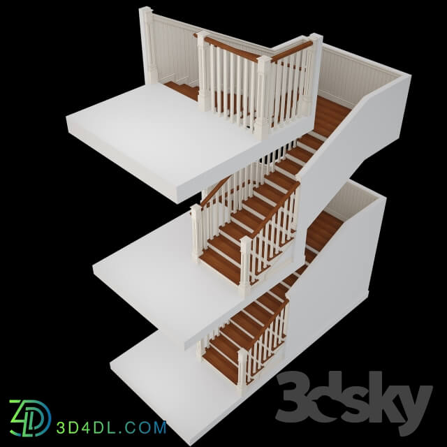 Stairs in colonial style