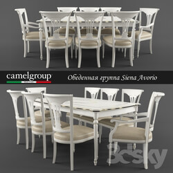 Table Chair Dining Group Siena Avorio 