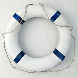 Other decorative objects Blue amp White Life Preserver 