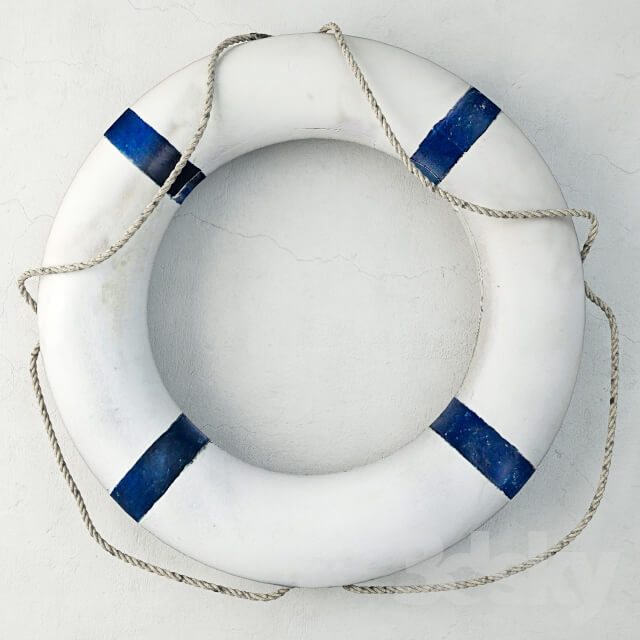 Other decorative objects Blue amp White Life Preserver