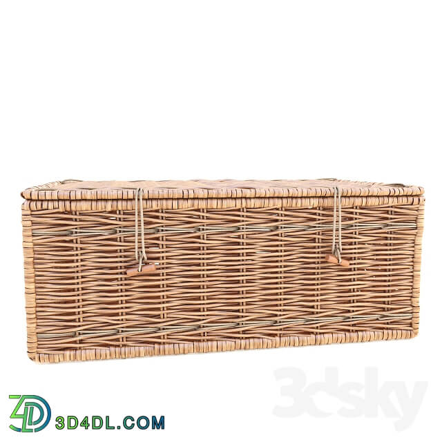 wicker basket with rope handles