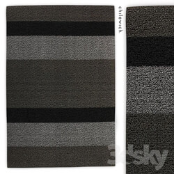 The carpet Chilewich Large Stripe Shag Rug 