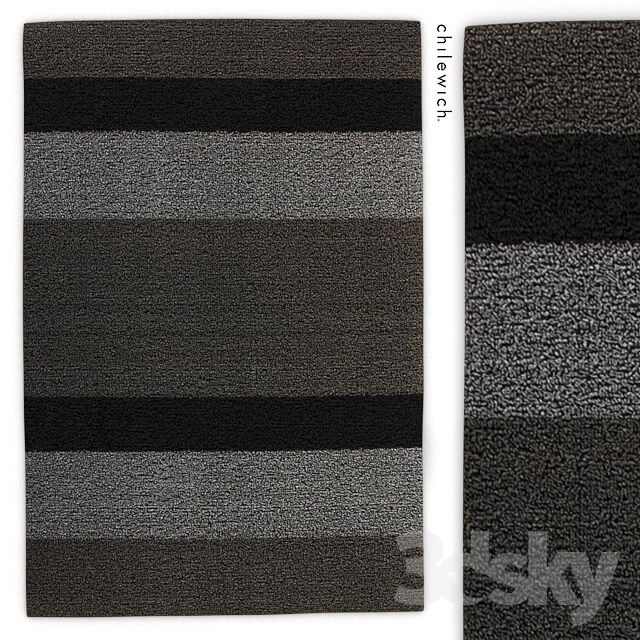 The carpet Chilewich Large Stripe Shag Rug