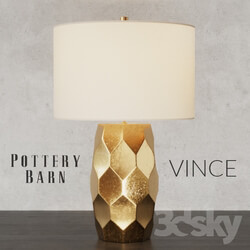 Pottery Barn VINCE Faceted Table Lamp 