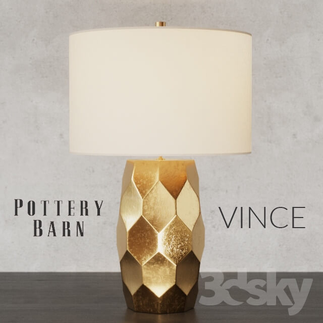 Pottery Barn VINCE Faceted Table Lamp