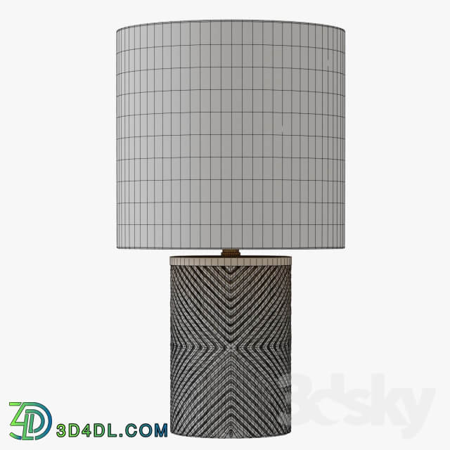 Etched Glass Table Lamp