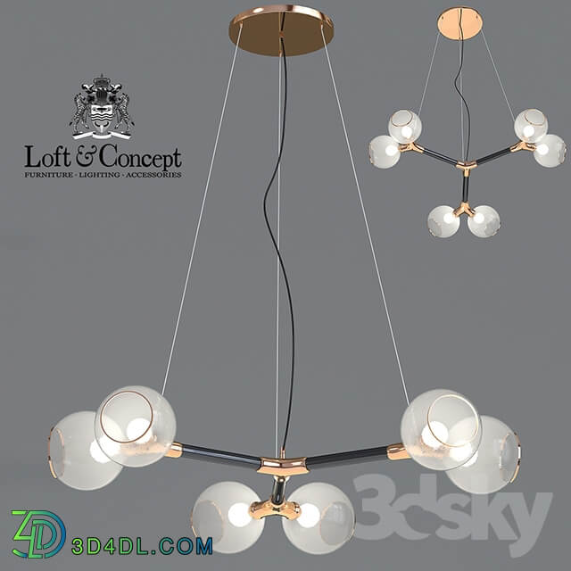 Chandelier Horus Suspension Light 6 Pendant light 3D Models