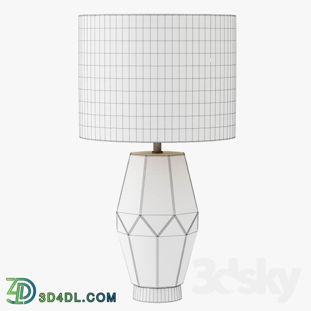 Faceted Stone Table Lamp