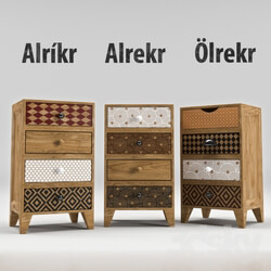 Sideboard Chest of drawer Alkerk Alrikr Olrekr tables in the Scandinavian style 