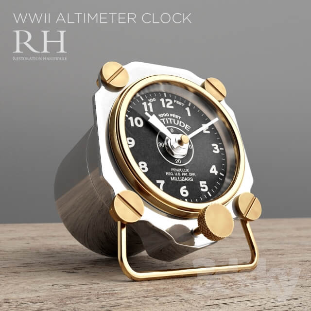 Restoration Hardware altimeter clock Watches Clocks 3D Models