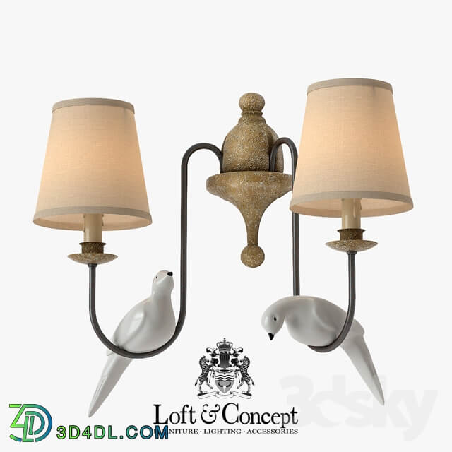 Bra Norman Bird Wall Lamp double