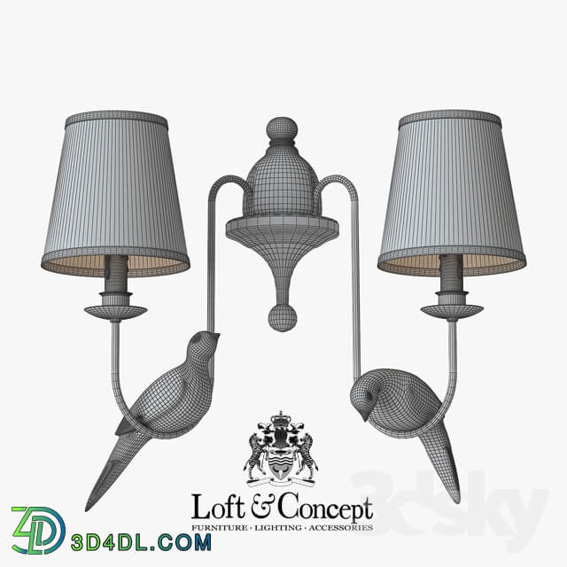 Bra Norman Bird Wall Lamp double