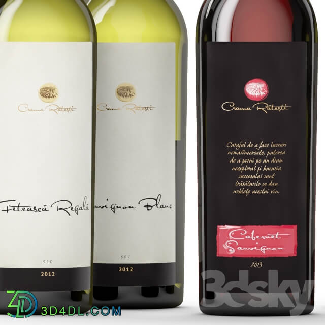 WINE Red and White bottles