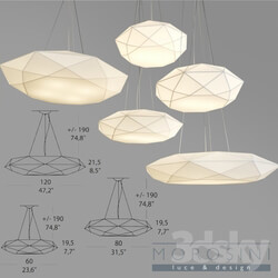 Lamps Morosini Diamond Pendant light 3D Models 