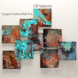 Copper Patina Wall Art patina abstraction panel copper decor wall metal picture Other decorative objects 3D Models 