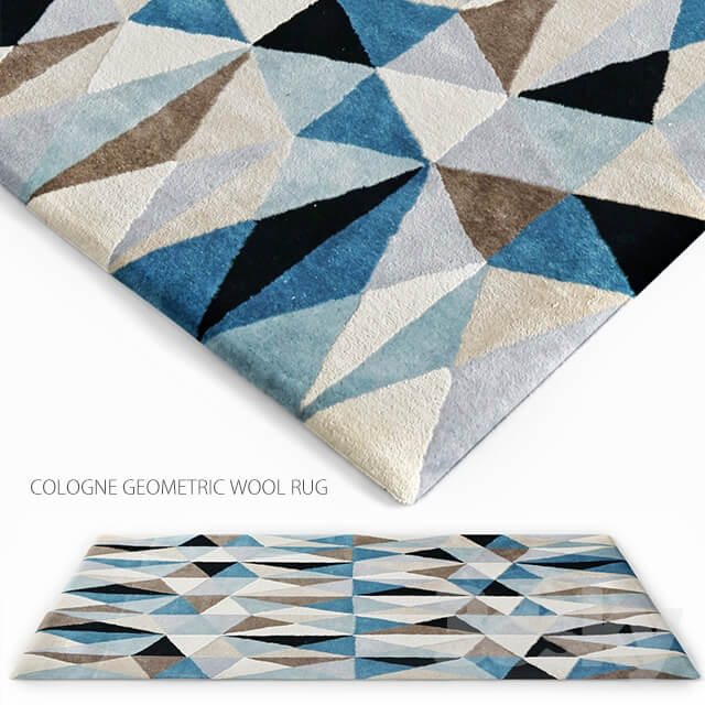 Cologne geometric wool rug