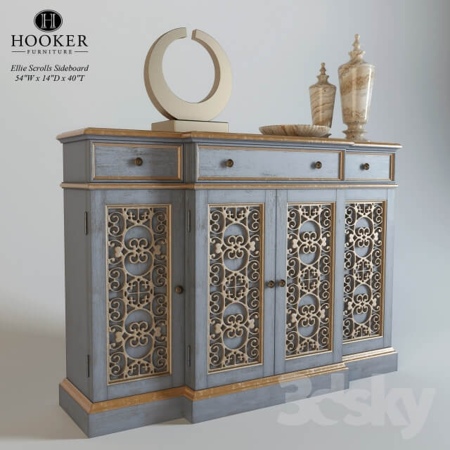 Sideboard Chest of drawer Ellie Scrolls Sideboard