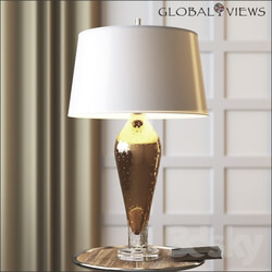 Global Views Golden Bubble Art Glass Lamp 