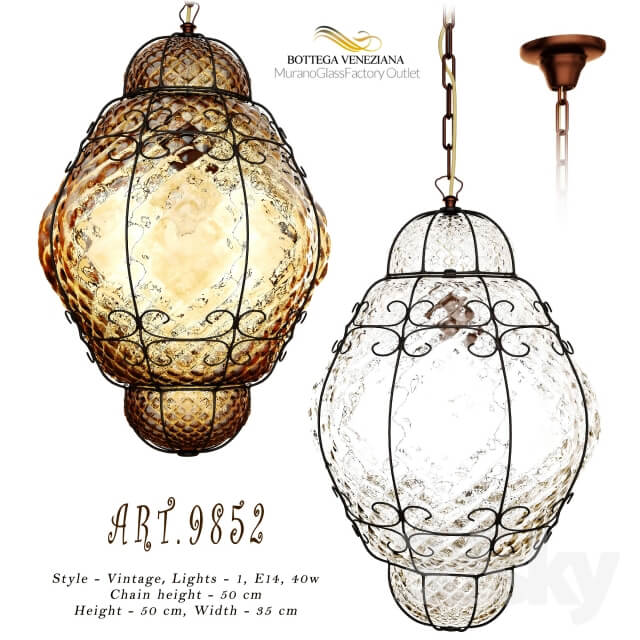 Bottega Veneziana ART.9852 Pendant light 3D Models