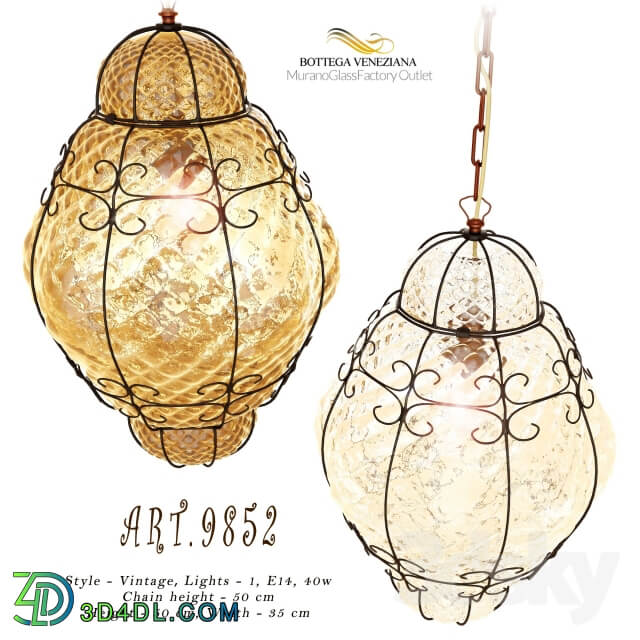 Bottega Veneziana ART.9852 Pendant light 3D Models