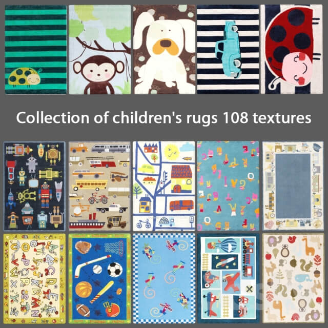 Miscellaneous Collection of children 39 s rugs 2