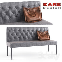 Other soft seating Padded Bench Econo Buttons Vintage Grey 