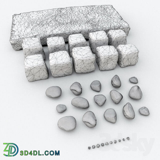 Other architectural elements Set stones dry and wet 