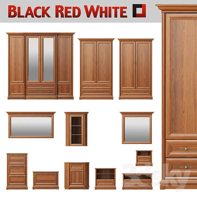 Wardrobe Display cabinets A set of furniture for storage of BRW collection KENT part 2