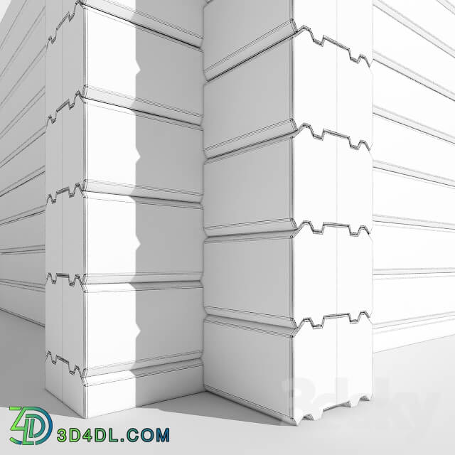 Timber for wood houses 3D Models