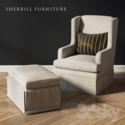 Sherill Furniture Swivel Rocker with ottoman 