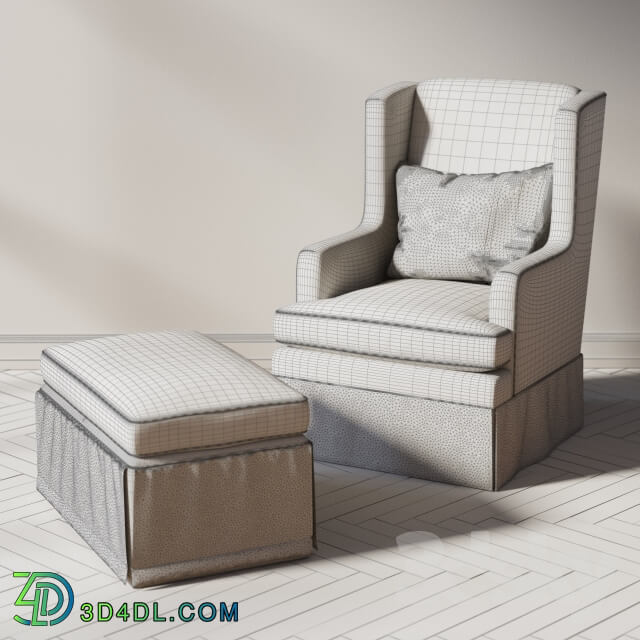 Sherill Furniture Swivel Rocker with ottoman