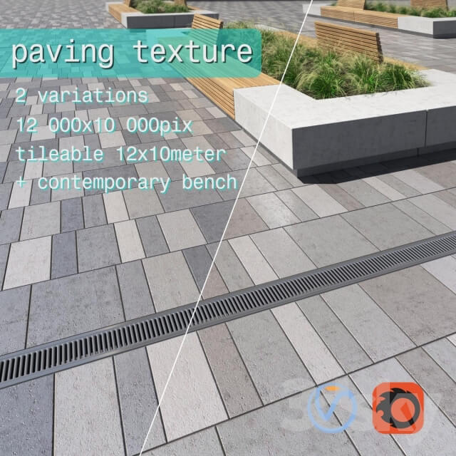 Other architectural elements Paving street furniture 02