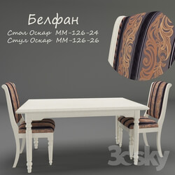 Table Chair Table and chair Belfan collection Oscar 