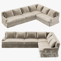 Restoration Hardware Belgian Classic Roll Arm Slipcovered Right Arm L Sectional 