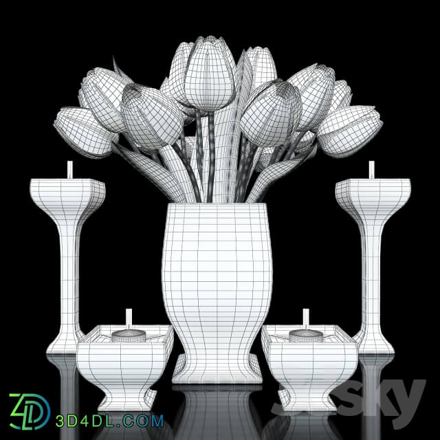 Bouquet of Tulips 2 3D Models