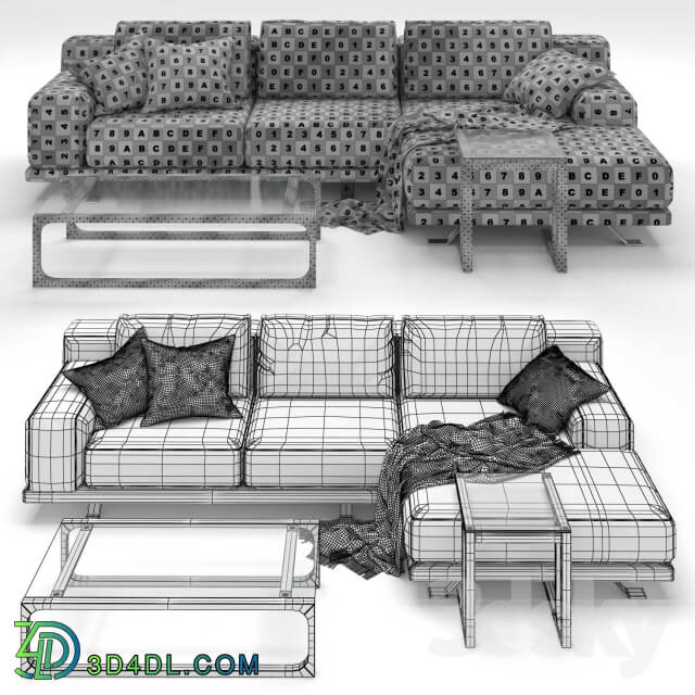 Corner sofa Modular ERREBI MAGNUM 04