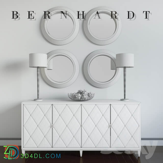 Sideboard Chest of drawer Bernhardt Jet Set Buffet Jet Set Round Mirror