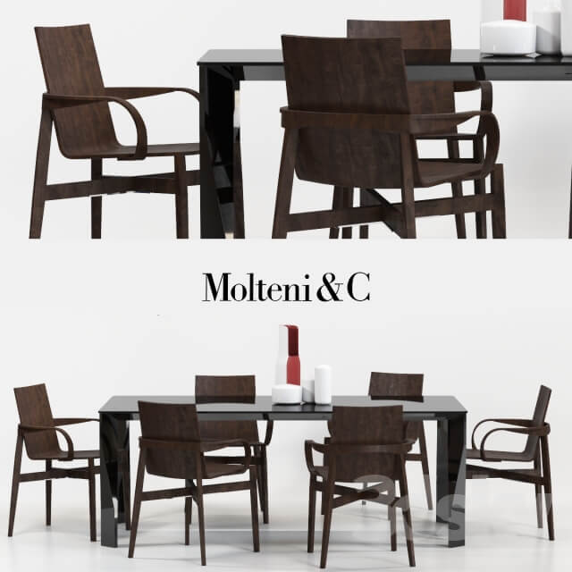 Table Chair Molteni Who Chair and Diamond Table