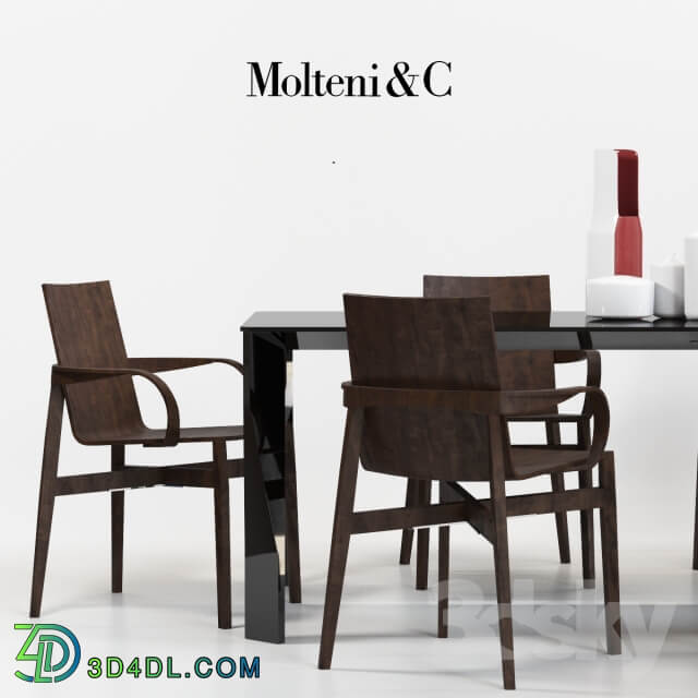 Table Chair Molteni Who Chair and Diamond Table