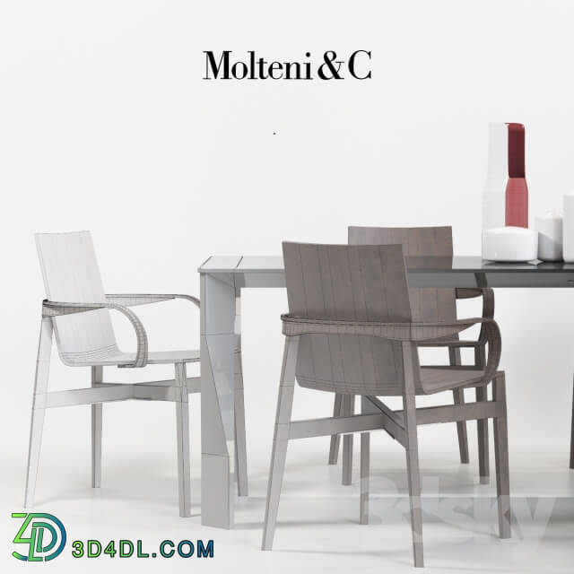 Table Chair Molteni Who Chair and Diamond Table