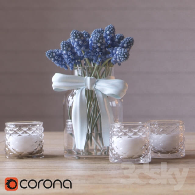 Muscari Hyacinthaceae Candle 3D Models