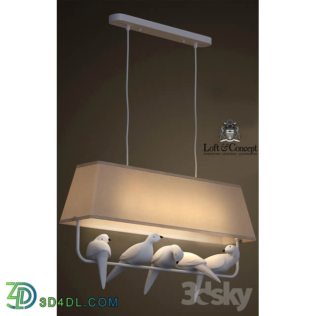 Chandelier Bird 5 Pendant light 3D Models