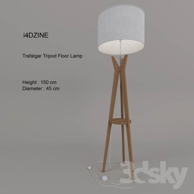 i4DZINE Trafalgar Tripod Floor Lamp